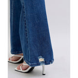 Judy Blue Women's Contrast Wash Destroy Flare Jeans