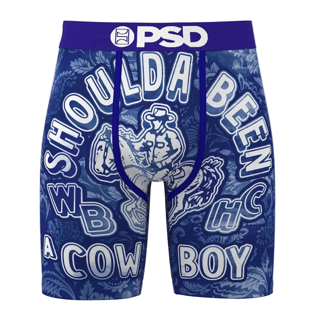 Front side of PSD Whiskey Bent Men's Shoulda Been A Cowboy Underwear 