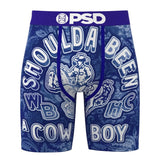 Front side of PSD Whiskey Bent Men's Shoulda Been A Cowboy Underwear 