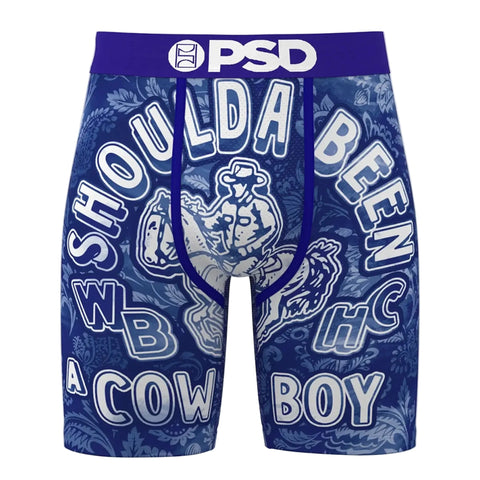 Front side of PSD Whiskey Bent Men's Shoulda Been A Cowboy Underwear 