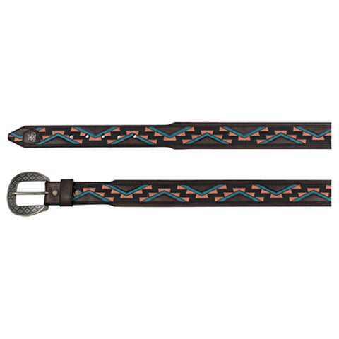 Red Dirt Men's Brown Geo Print Belt