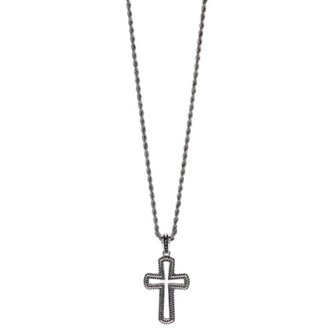 Justin Men's Silver Cross Necklace