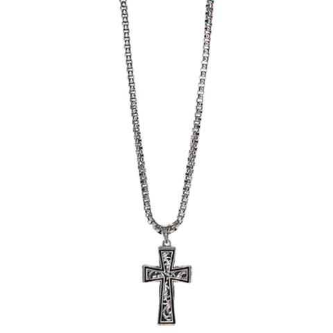 Justin Men's Filigree Cross Necklace