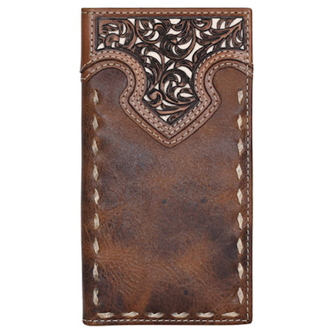 Justin Men's Tooled Rodeo Wallet