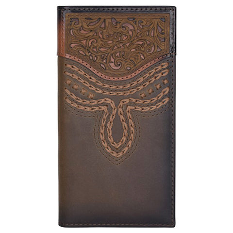 Justin Russet Inlay Rodeo Wallet