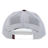 Youth "Cheyenne" Maroon/White Snapback Hat back view
