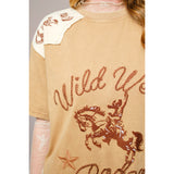 close up of the embroidery on the front  