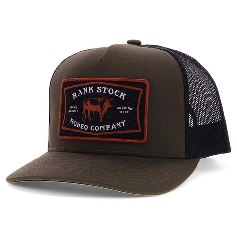 Hooey Rank Stock Olive Black Cap