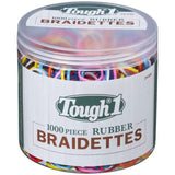 Various Colors of Rubber Bands in Clear Container