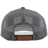 Hooey 'Loop" Rectangle Patch 5 Panel Orange & Grey Trucker Cap back view