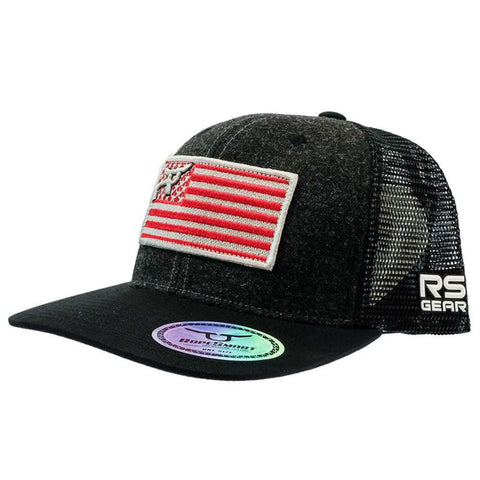 Rope Smart Black/Red Flag Cap