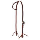 Dark Brown One Ear Headstall with Rustic Buckle
