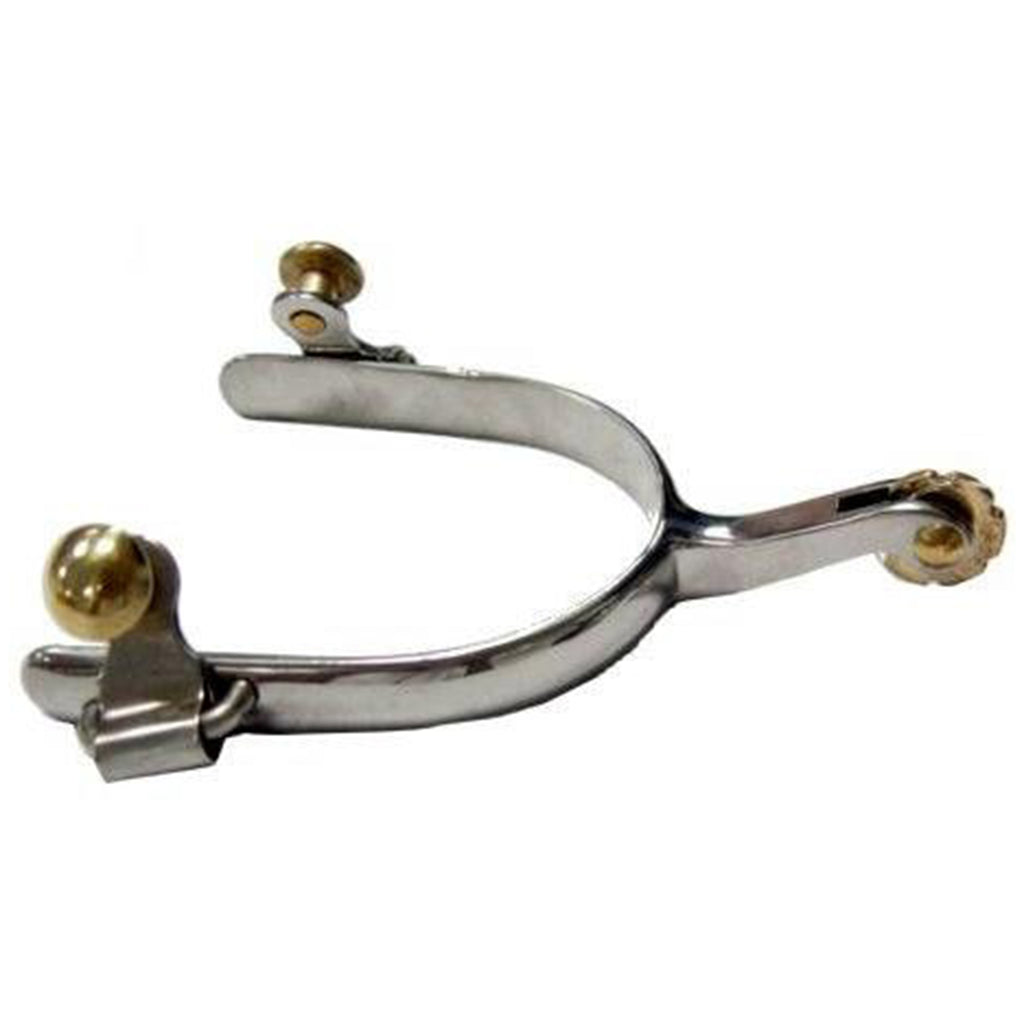 Side view of ladies roping spur. 