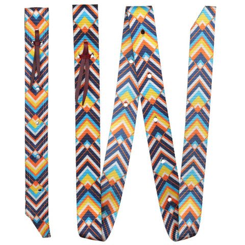 Showman Sunset Chevron Nylon Tie Strap & Off Billet Set