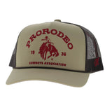 Hooey tan and brown trucker cap featuring a structured front, western-style design.