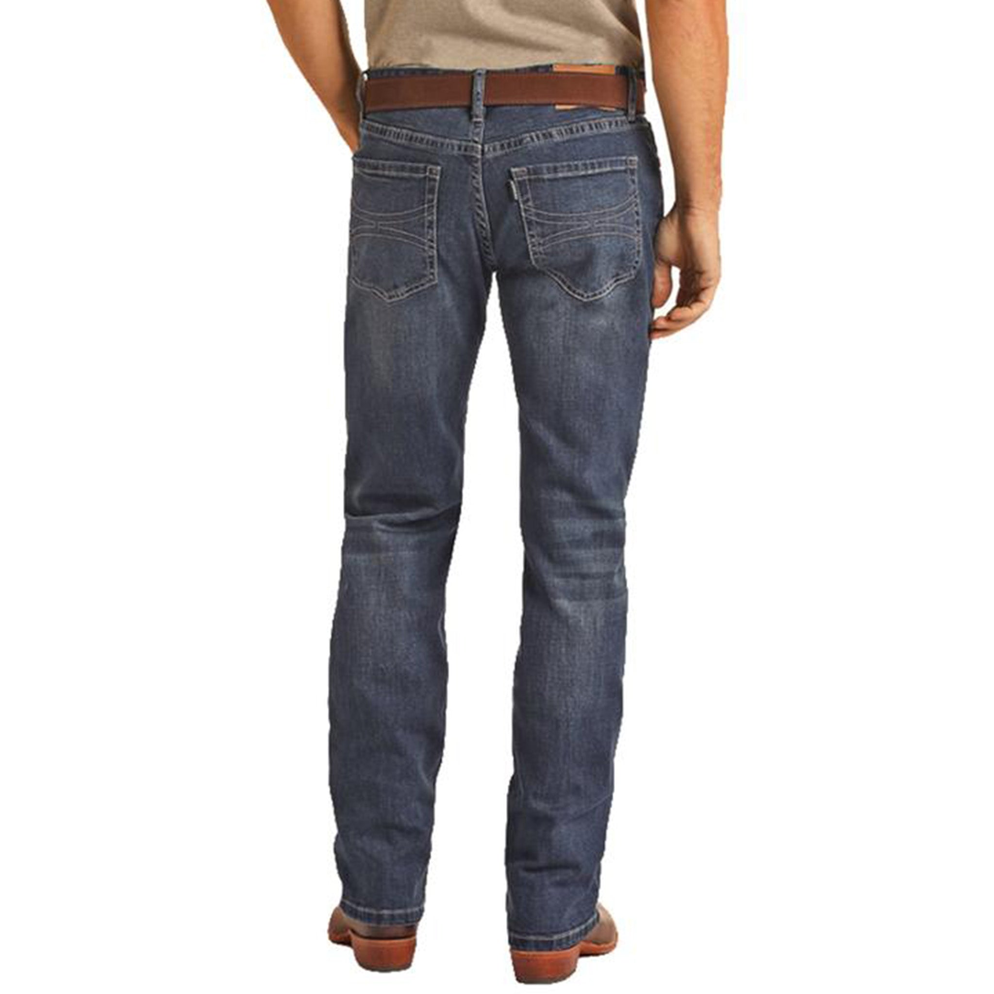Rock & Roll Denim Men's Revolver Stretch Low Rise Slim Fit Straight Leg Jeans - Dark Wash Rock & Roll Denim Men's Revolver Stretch Low Rise Slim Fit Straight Leg Jeans - Dark Wash
