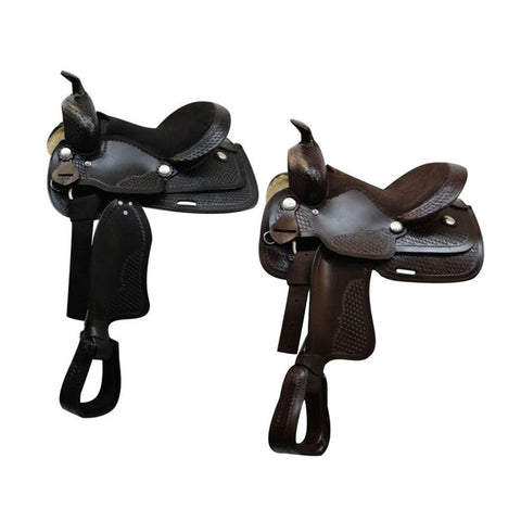 Black and Brown Basket weave Saddles