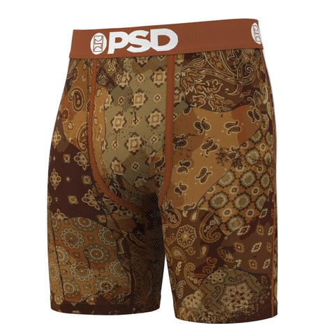 PSD® Men’s Coco Paisley Underwear featuring vibrant paisley print and breathable MicroMesh pouch