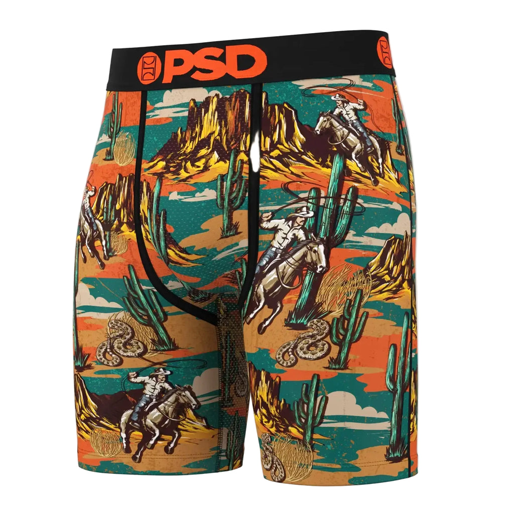 Signature no-roll waistband detail on PSD® Men's Deserted Underwear with western-inspired design