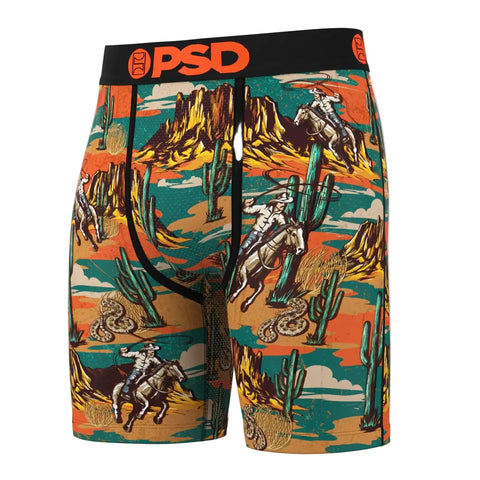 Signature no-roll waistband detail on PSD® Men's Deserted Underwear with western-inspired design