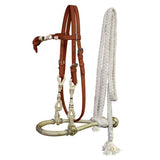 Showman Rawhide Core Show Bosal With Mecate Rein