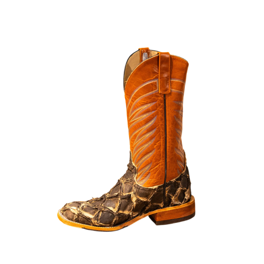 Brown Bass Vamp - Orange Shaft - Square Toe