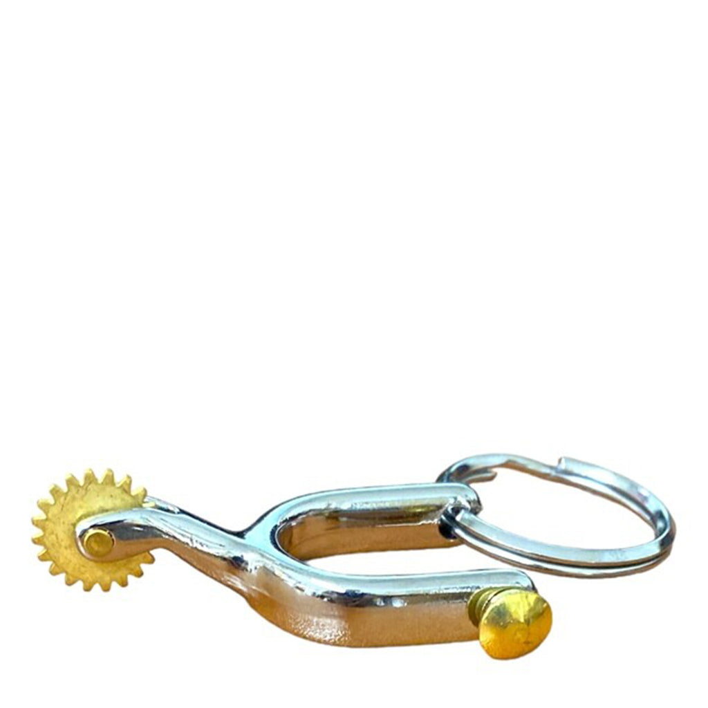 Full view of Silver & Gold Spur Keychain