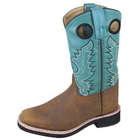 Smoky Mountain Kid's Brown / Turquoise Boots
