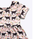Clover Cottage Toddler Cow Blossom Dress