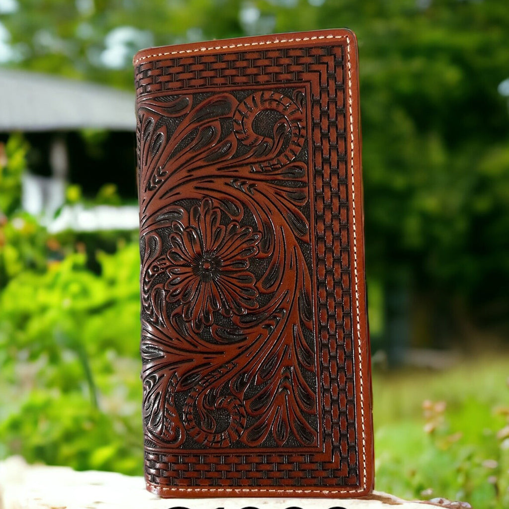 Ranger Belt Co. Tooled Wallet/Checkbook Cover
