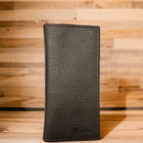 Twisted X Chocolate Pebbled Checkbook/Wallet
