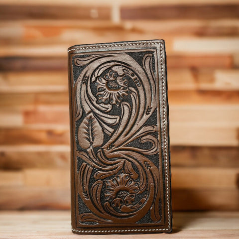 Twisted X Tan Floral Checkbook/Wallet