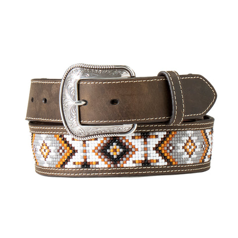 3D Men's Beaded Inlay Belt