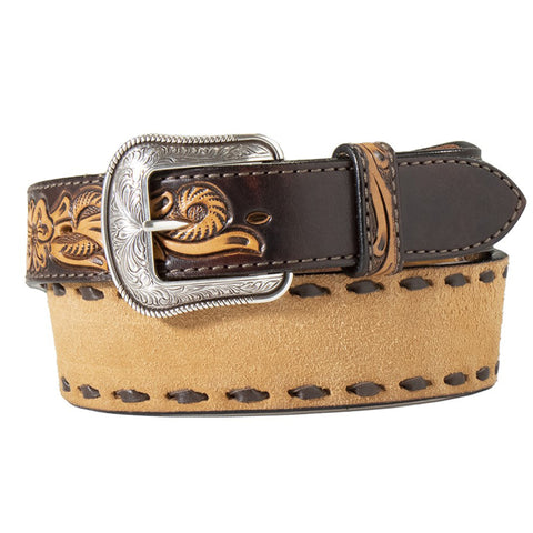 3D Co. Men's Roughout Floral Belt