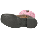 View of the bottom of the boots. 