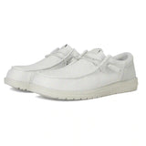 men's slip on casual shoes in  a ancient blue mono color with elastic laces