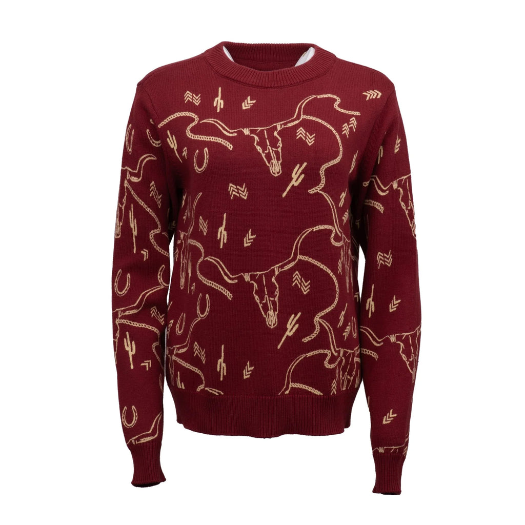 Women's Wine Colored Ainsley Sweater 