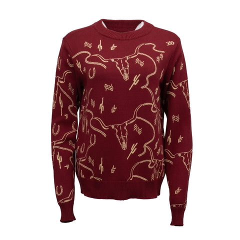 Women's Wine Colored Ainsley Sweater 
