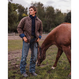 Men's Brown Barrett Jacket Front Full View