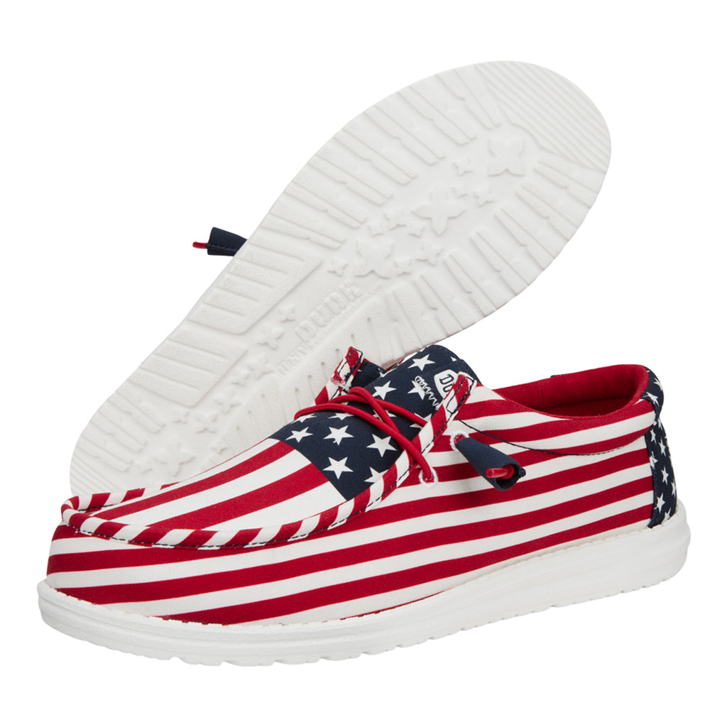 Hey Dude Wally Sox Classic Patriotic Men's Shoe