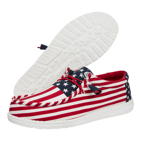 Hey Dude Wally American Flag Shoe