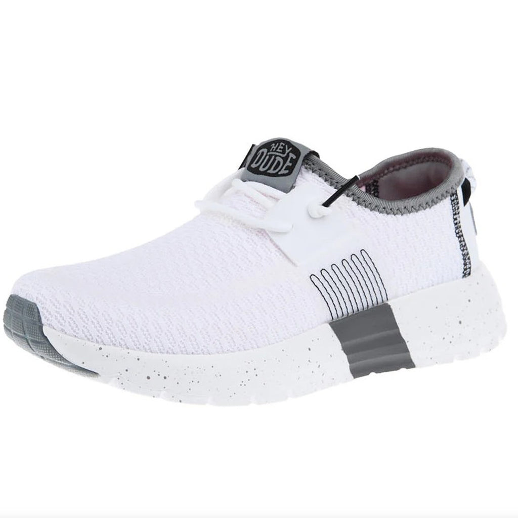 Hey Dude women's sirocco w sport stripe white slip on