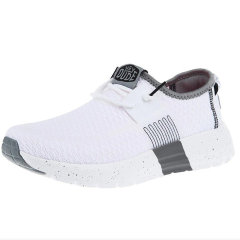 Hey Dude women's sirocco w sport stripe white slip on