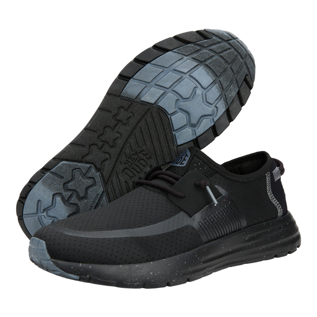 Hey Dudes Men s Sirocco Black Mesh Shoe