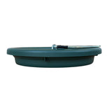 Side view of fully folded down bucket. 