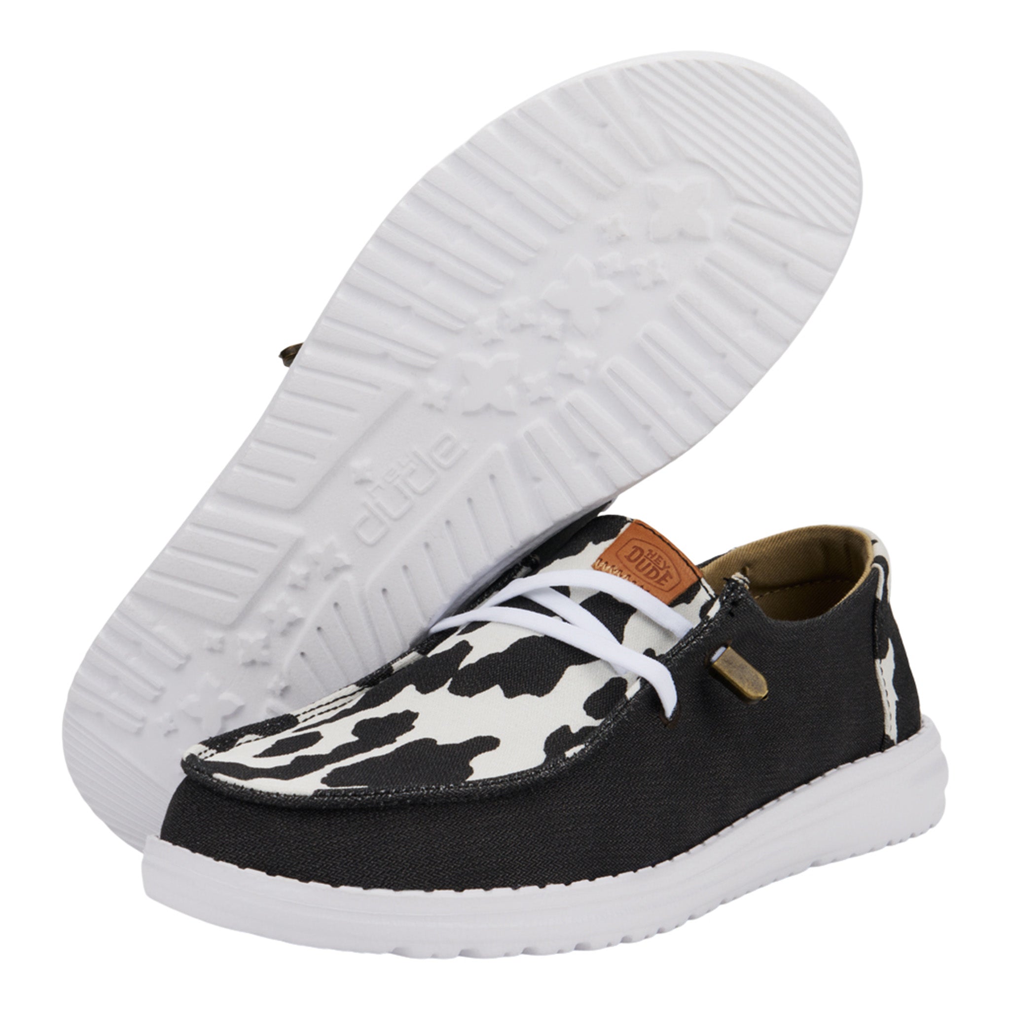 Women\'s Size 11Hey Dude Wendy Animal Cow Print. Black/White New With Tags In Box ❗New Women main image 4