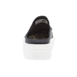 Hey Dude Womens Austin Lift Black Leather Slip On Heel View