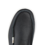 Hey Dude Womens Austin Lift Black Leather Slip On Toe Vew