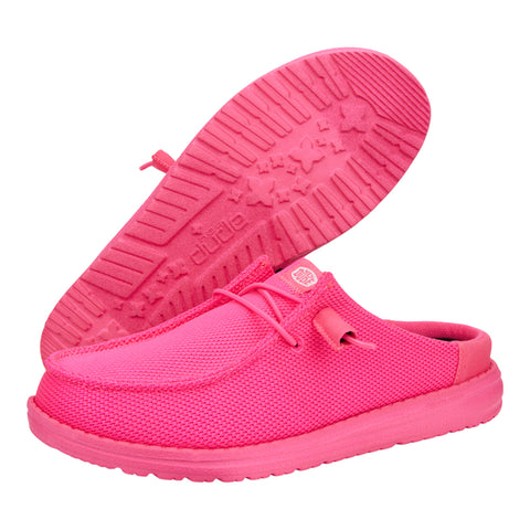 Electric Pink No-tie Slip-on Shoes