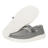 women's grey stretch mesh shoe in dark gray with white bottom